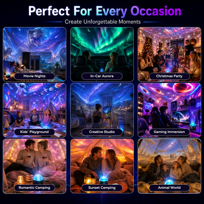 🦖🎁Neslemy® 360° Smart Holographic Starry Sky Projector (HD Smart Dynamic 5D)