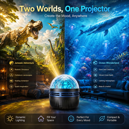 🦖🎁Neslemy® 360° Smart Holographic Starry Sky Projector (HD Smart Dynamic 5D)