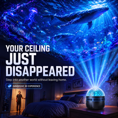 🦖🎁Neslemy® 360° Smart Holographic Starry Sky Projector (HD Smart Dynamic 5D)