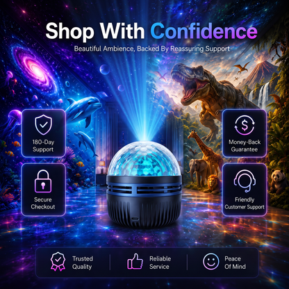 🦖🎁Neslemy® 360° Smart Holographic Starry Sky Projector (HD Smart Dynamic 5D)