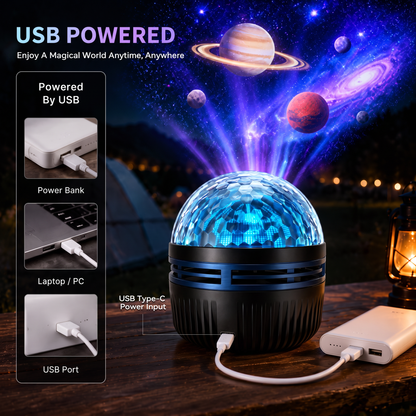 🦖🎁Neslemy® 360° Smart Holographic Starry Sky Projector (HD Smart Dynamic 5D)