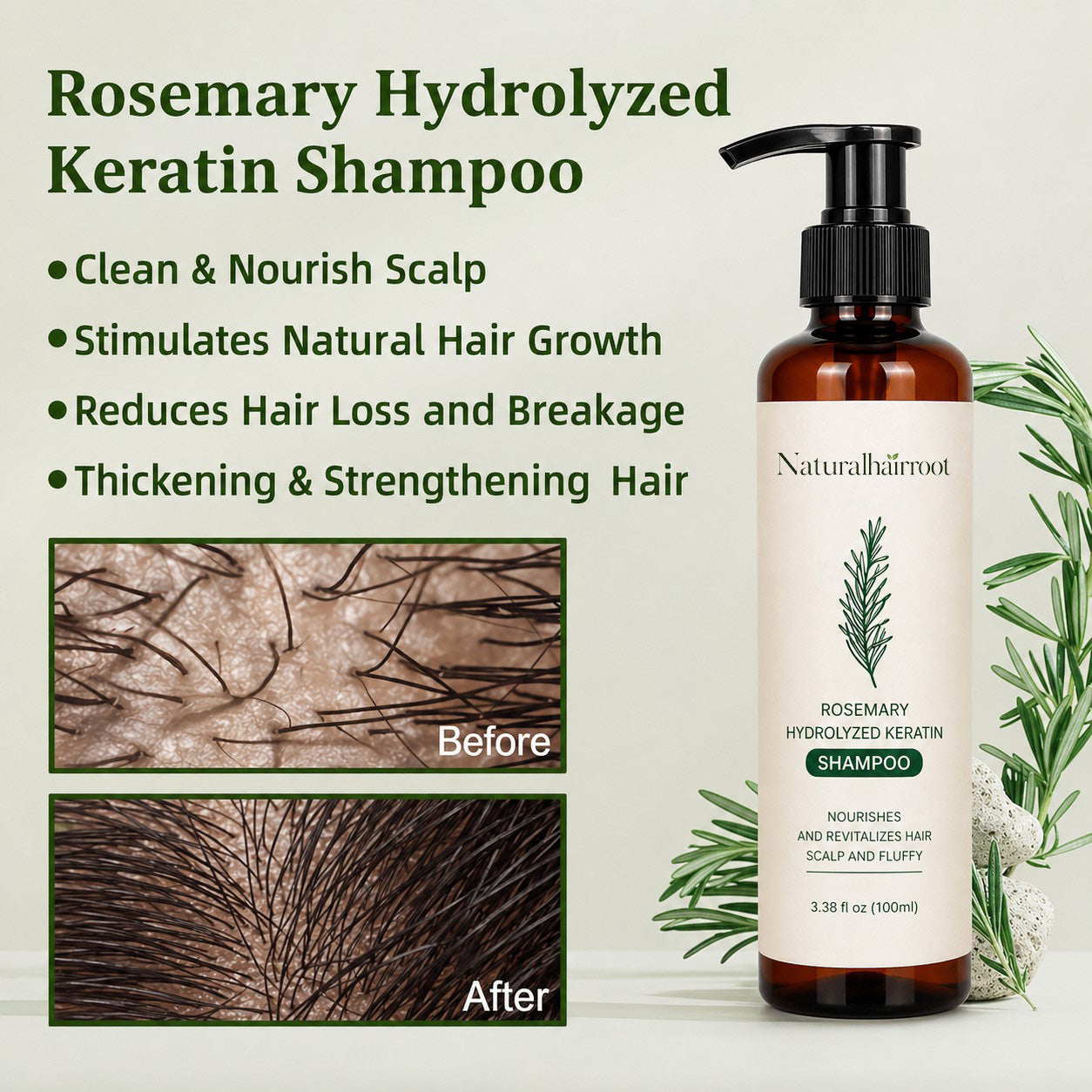 🌿 Rosemary Hair Growth Shampoo