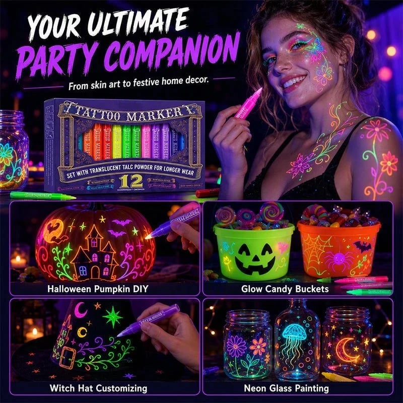 Neslemy Glow Tattoo Markers