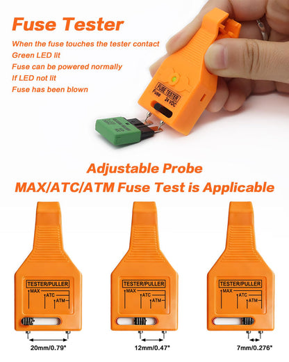 Combination Fuse Tester and Puller-🔍 Quick Check, 🔧 Easy Removal, 🚗 Roadside Ready